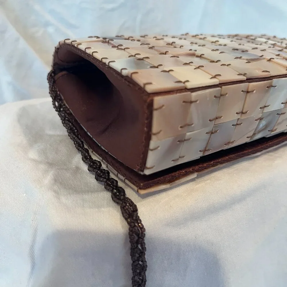 Uno Alla Volta -- Mother of Pearl Tiled Clutch -- New with Tags - Picture 8 of 11